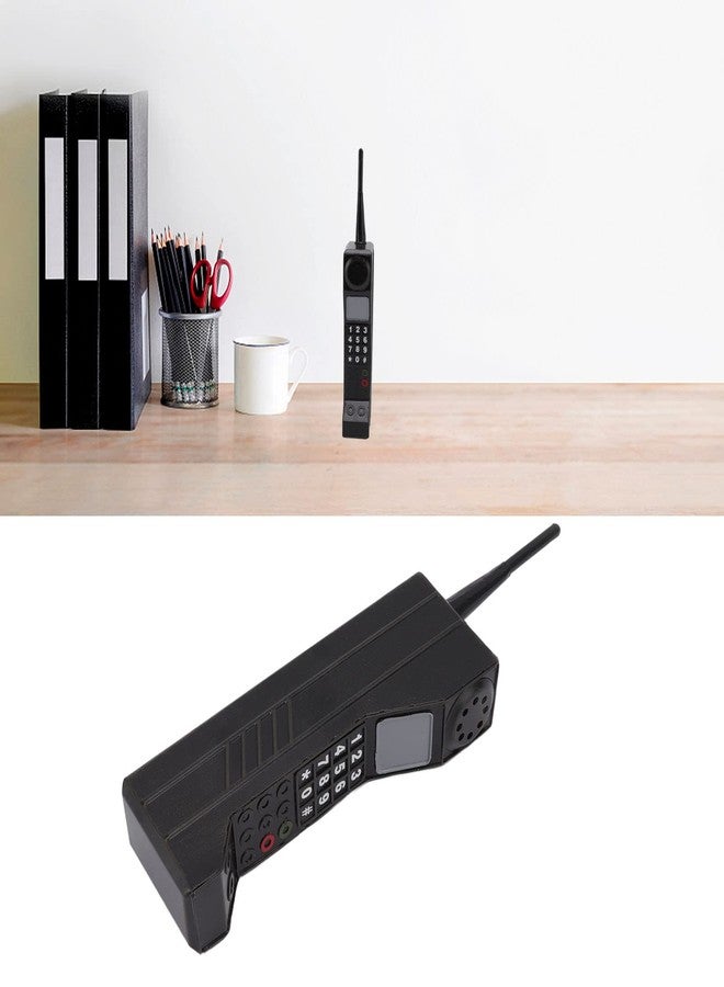 ايجويوس هاتف خلوي بتصميم كلاسيكي، هاتف محمول قديم الطراز من ثمانينيات القرن الماضي، نموذج هاتف خلوي مُنمّق يُستخدم كدعامة للتصوير الفوتوغرافي (أسود) - Image 3